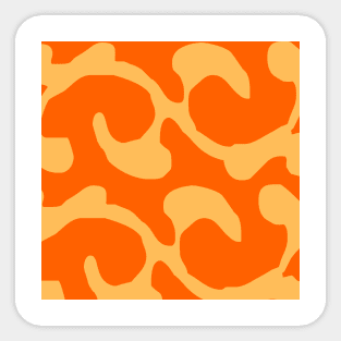 Abstract pattern orange swirl Sticker